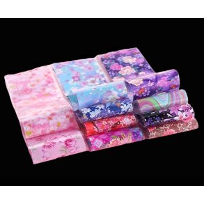 10 stk. Blomster Mix Foil