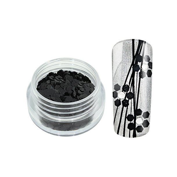 Nailart Palliet 1,5 g sort