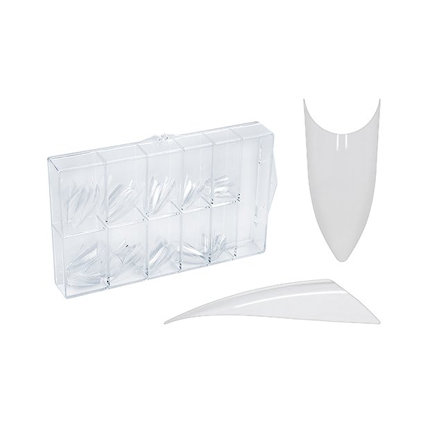 100 Box stiletto Tips #Mix clear