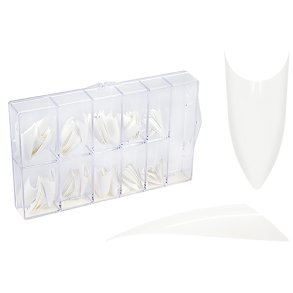100 Box stiletto Tips #Mix white