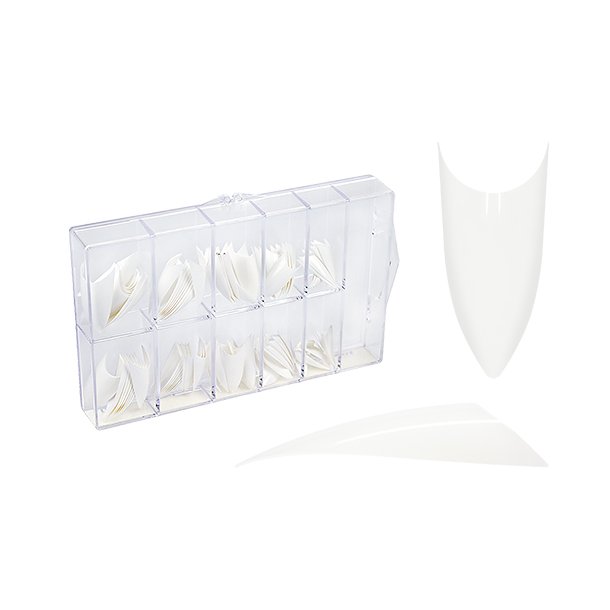 100 Box stiletto Tips #Mix white