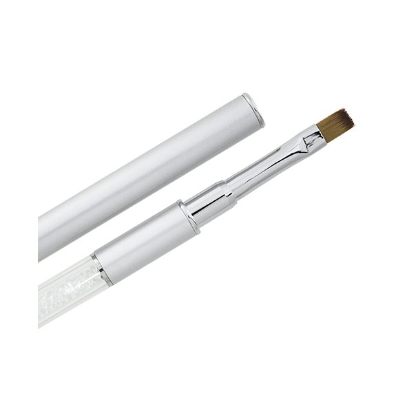 Acrylic-Gel Brush med glitterlook #4 type flad