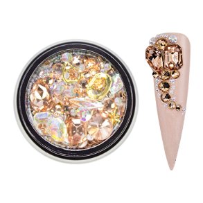 NailArt RhineStones & Overlays Mix rose gold