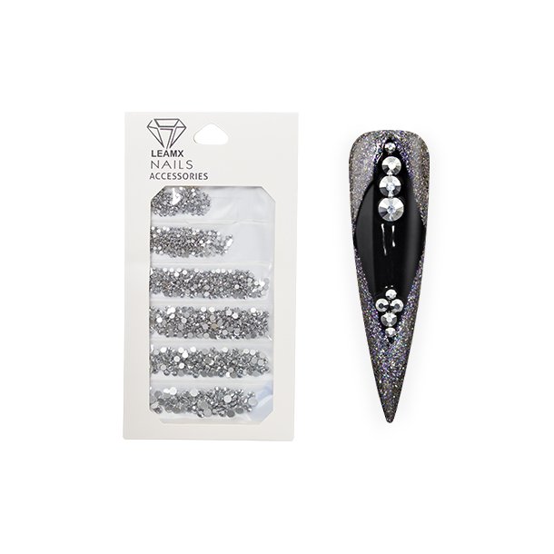 NailArt RhineStones Mix Silver Metallic - st m/1364 stk.