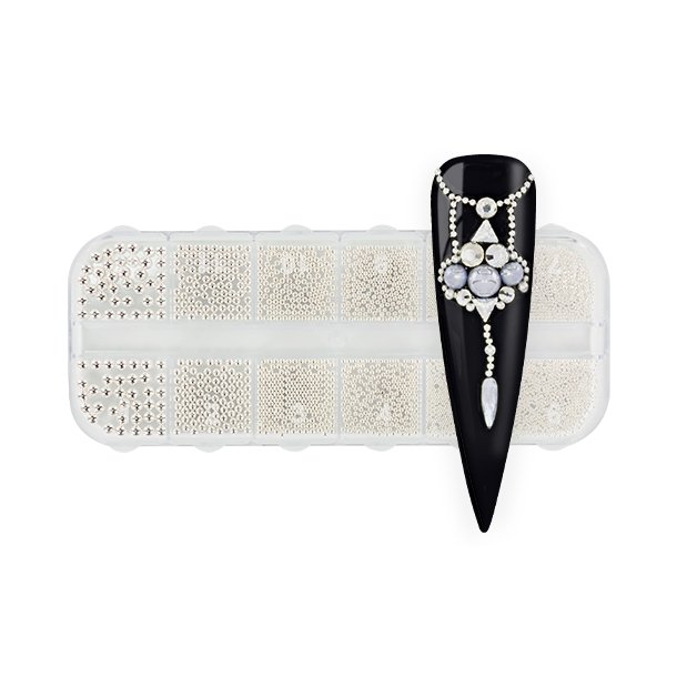 Nailart Pearls Box Silver