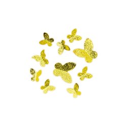 3D sommerfugle metal Guld