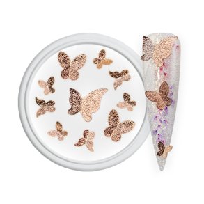 3D sommerfugle metal Rose Gold