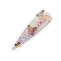 3D sommerfugle metal Rose Gold