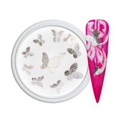 3D sommerfugle metal Slv