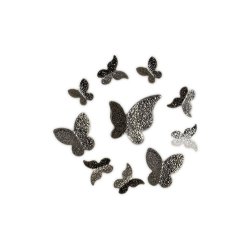 3D sommerfugle metal oxyderet