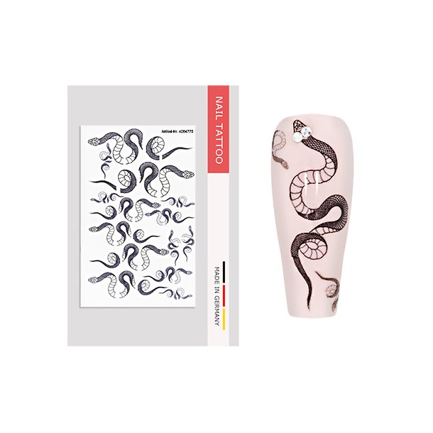 NailArt Tattoo Snakes