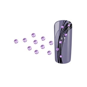 RhineStones Round purple