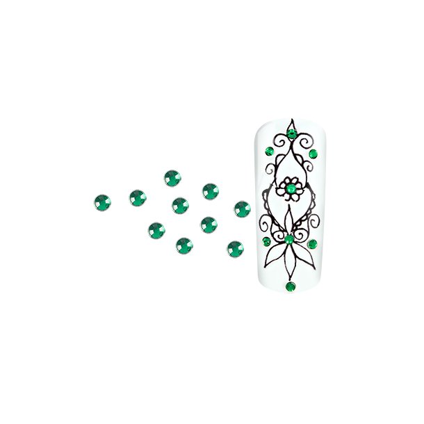 RhineStones Round green