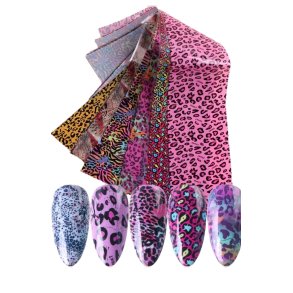 Nail Foil Box Leopard