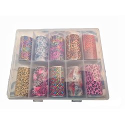 Nail Foil Box Leopard