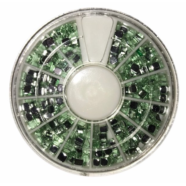 St med firkantet Cubic Zirkoner Lys Grn