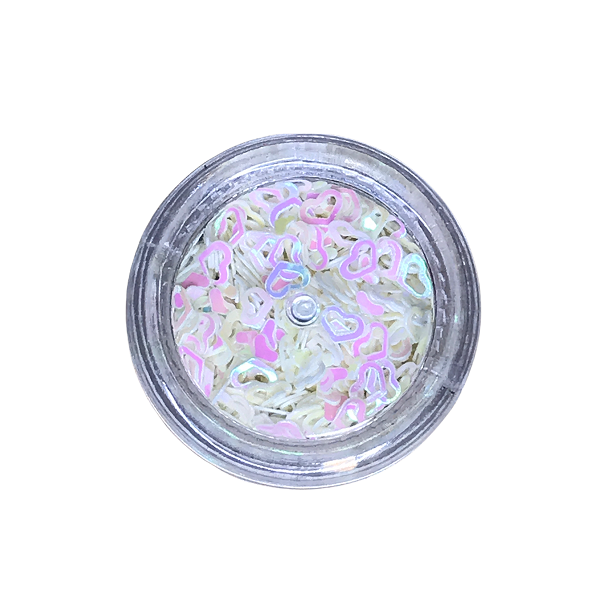 Nailart Open Hearts 3g - Hvid