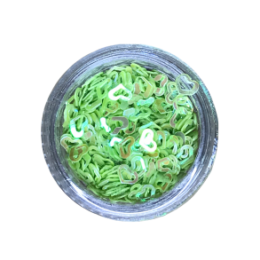 Nailart Open Hearts 3g - Lysegrn