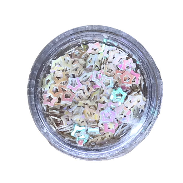 Nailart Open Stars 3g - Hvid