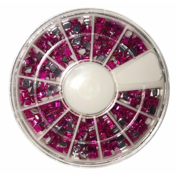 St med firkantet Cubic Zirkoner Pink