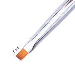 MollyLac Pro Gel Rainbow Square Brush #4 - 6mm.