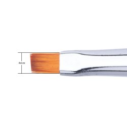 MollyLac Pro Gel Rainbow Square Brush #4 - 6mm.