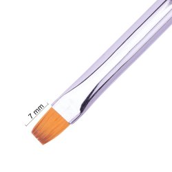 MollyLac Pro Gel Rainbow Square Brush #6 - 7mm.