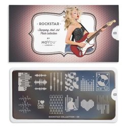 Rock star Stamping Plate 03