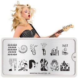 Rock star Stamping Plate 05