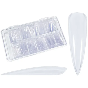 500 Box stiletto Tips #Mix Long clear (extra wide)