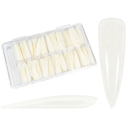 500 Box stiletto Tips #Mix Long natural (extra wide)