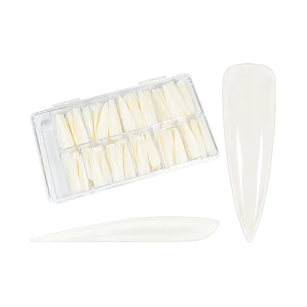 500 Box stiletto Tips #Mix Long natural (extra wide)