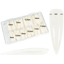 500 Box stiletto Tips #Mix Long natural (extra wide)