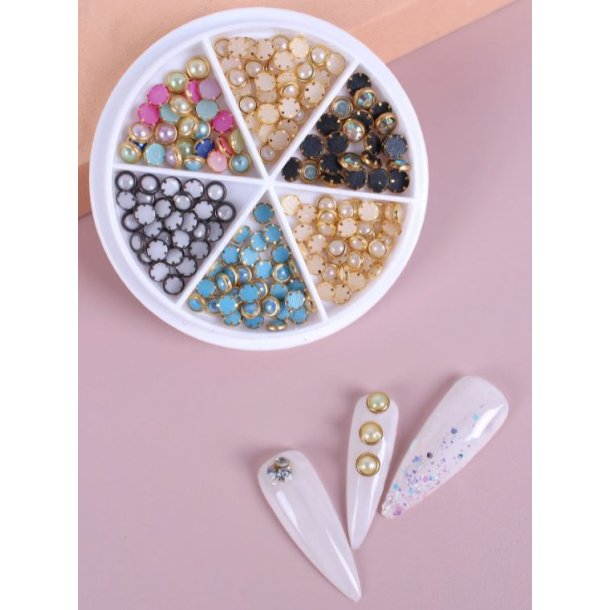Nailart Wheelbox Pearls multicolor