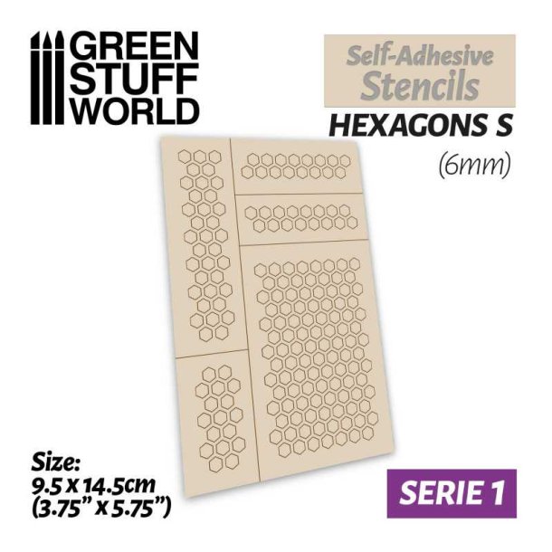 Selvklbende Stencils - HEXAGONS S 