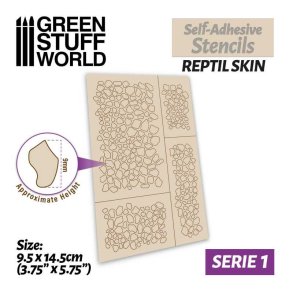 Selvklbende Stencils - REPTIL SKIN 